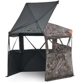 VEVOR Hunting Blind, 6-7 Person Ground Blinds with Carrying Bag, Portable Camouflage Tent