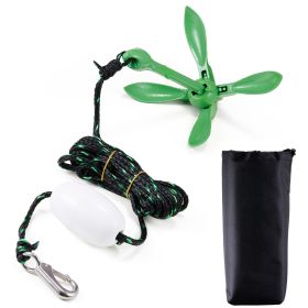 Kayak Anchor Kit, 3.5 lb Paddle Board Anchor Kit with 26.2 ft/8 m Rope and Buoy, Folding Small Boat Anchor with Storage Bag and Snap Hook