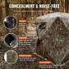Hunting Blind, 270° See Through Ground Blind, 2-3 Person Pop Up Deer Blind for Hunting with Carrying Bag, Portable Resilient Hunting Tent